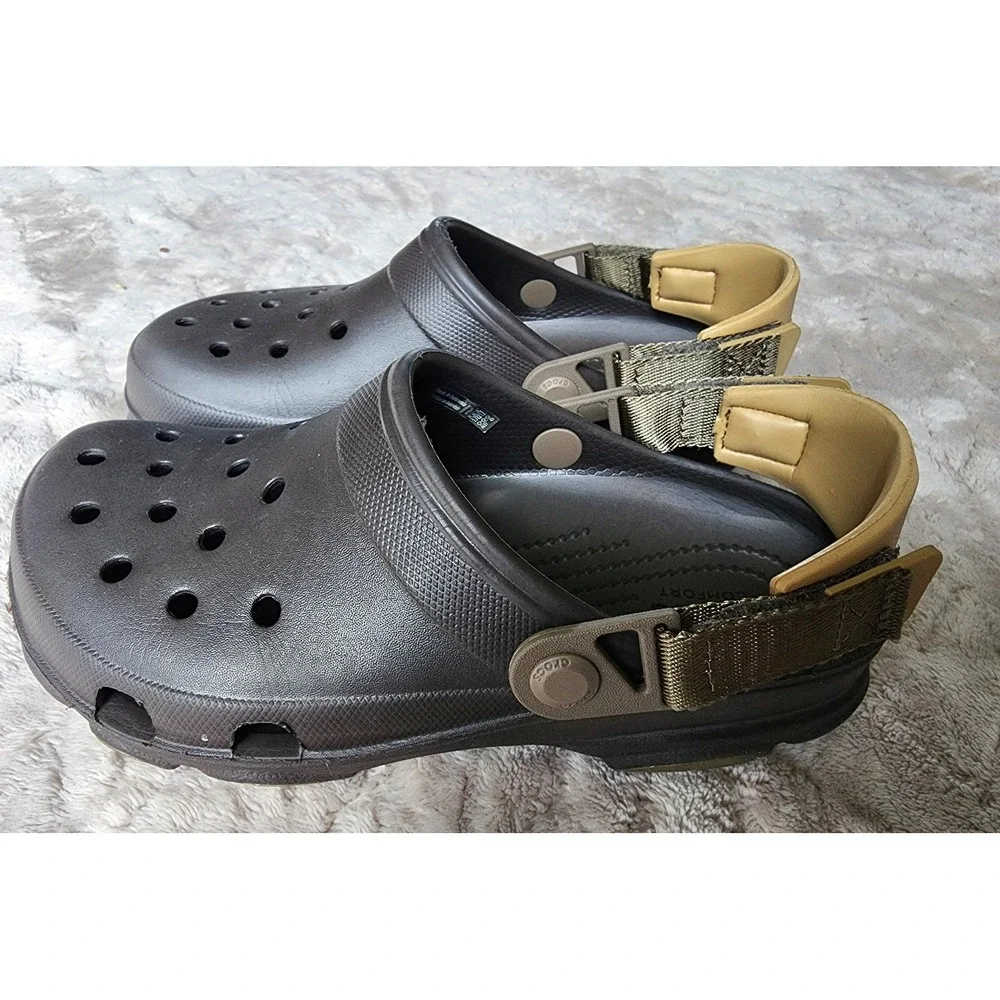 Crocs Classic All-Terrain Clog Espresso Brown Mens 5/Womens 7 Adjustable Strap